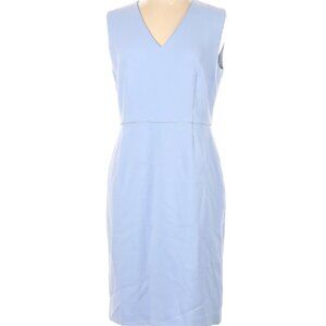 Ann Taylor factory Blue vneck Dress sleevels 10 large baby ATF